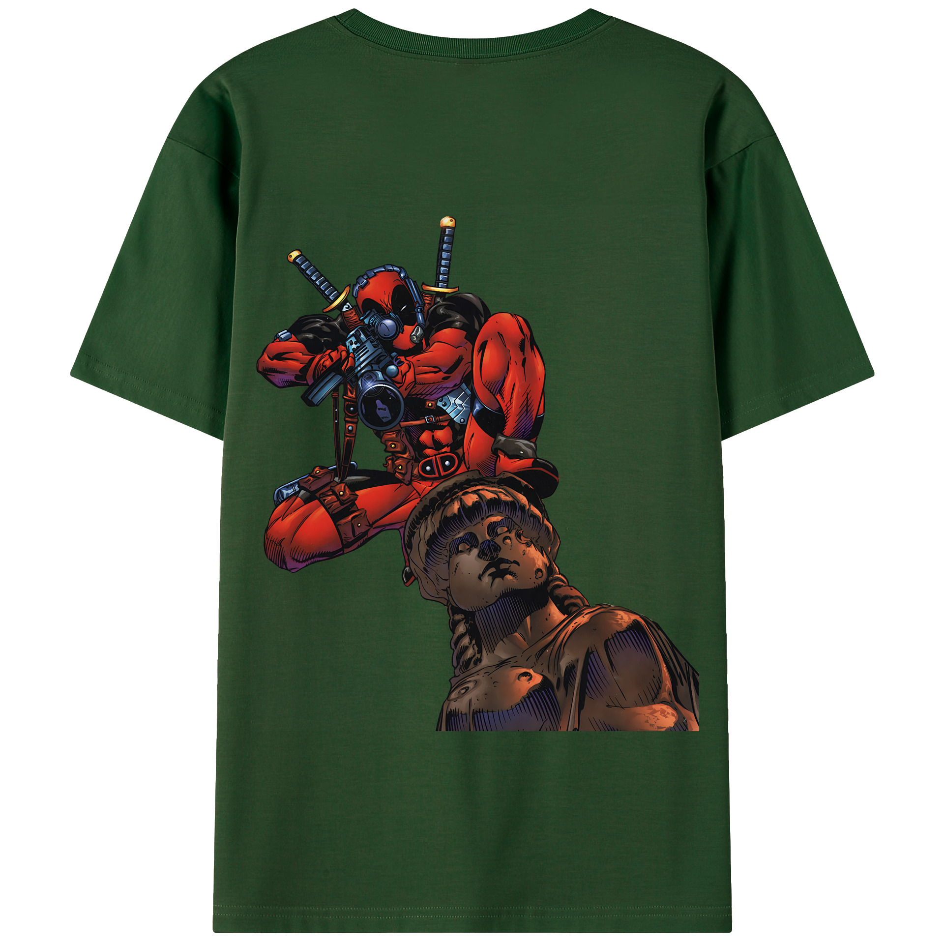 （画像用） Deadpool デッドプール 綿100％半袖Tシャツ（背面プリント）
